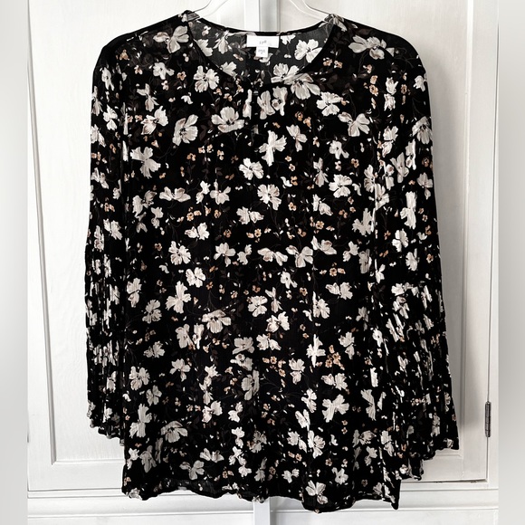 J JILL | Med | Crinkle Fabric | Floral - Picture 2 of 12